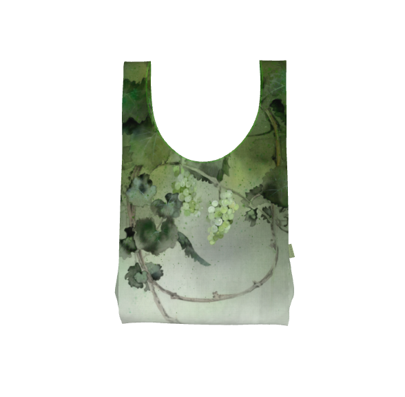 雨の日も安心で丈夫な防水パラシュート素材エコバック　　クリスマスローズ