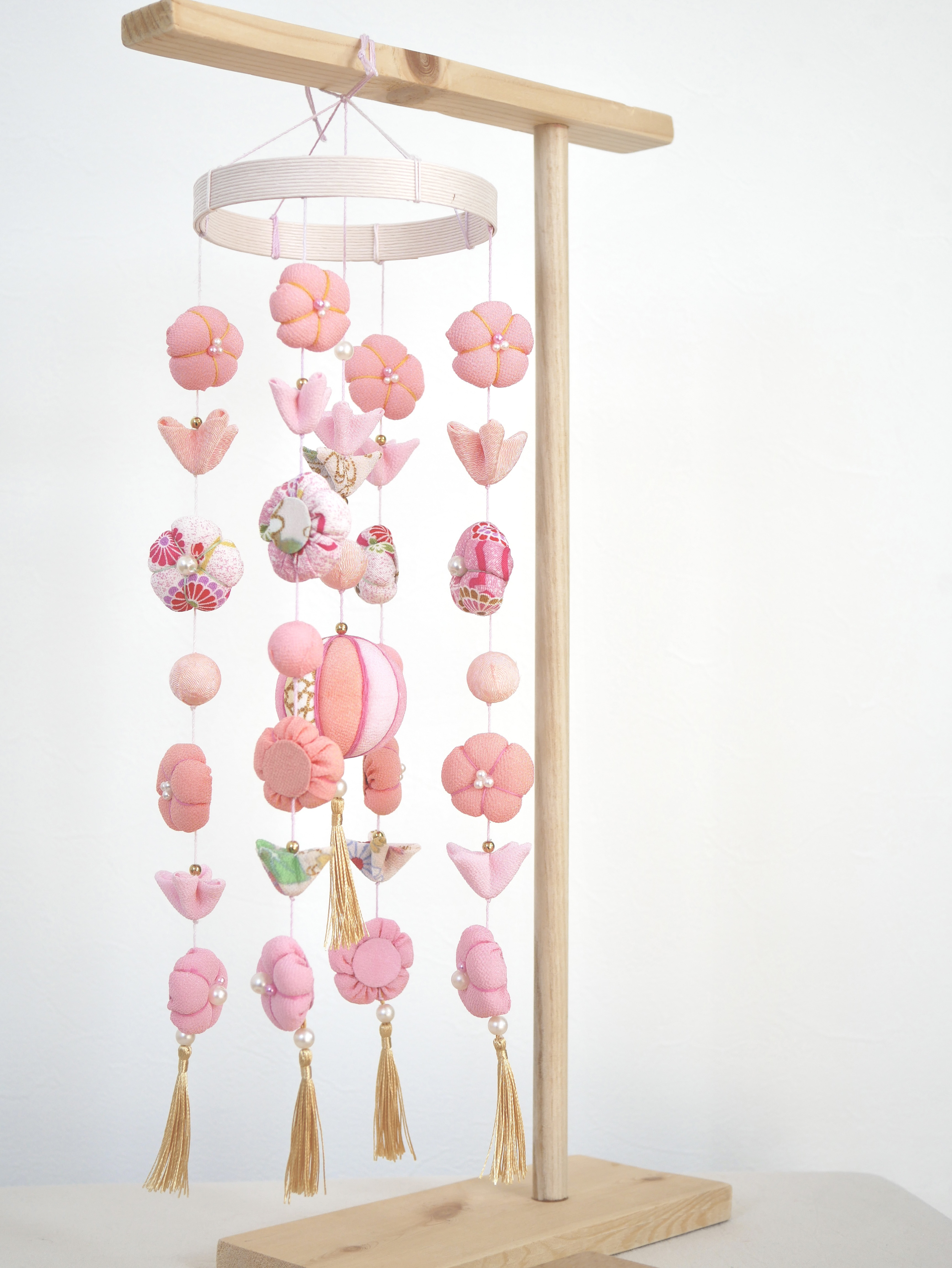 吊るし雛⭐︎つるしびな⭐︎ 女の子ベビー　　出産祝い　ピンク　桃の花　パステルカラー