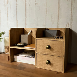 サイズオーダー可】【引取可能】横型3列収納棚 幅110cm W/W 完成品