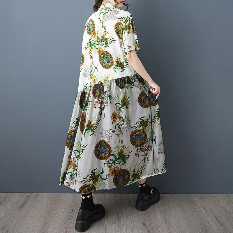 大きいサイズ ロング　ワンピース　シャツ　レディース 春夏　 新品 半袖