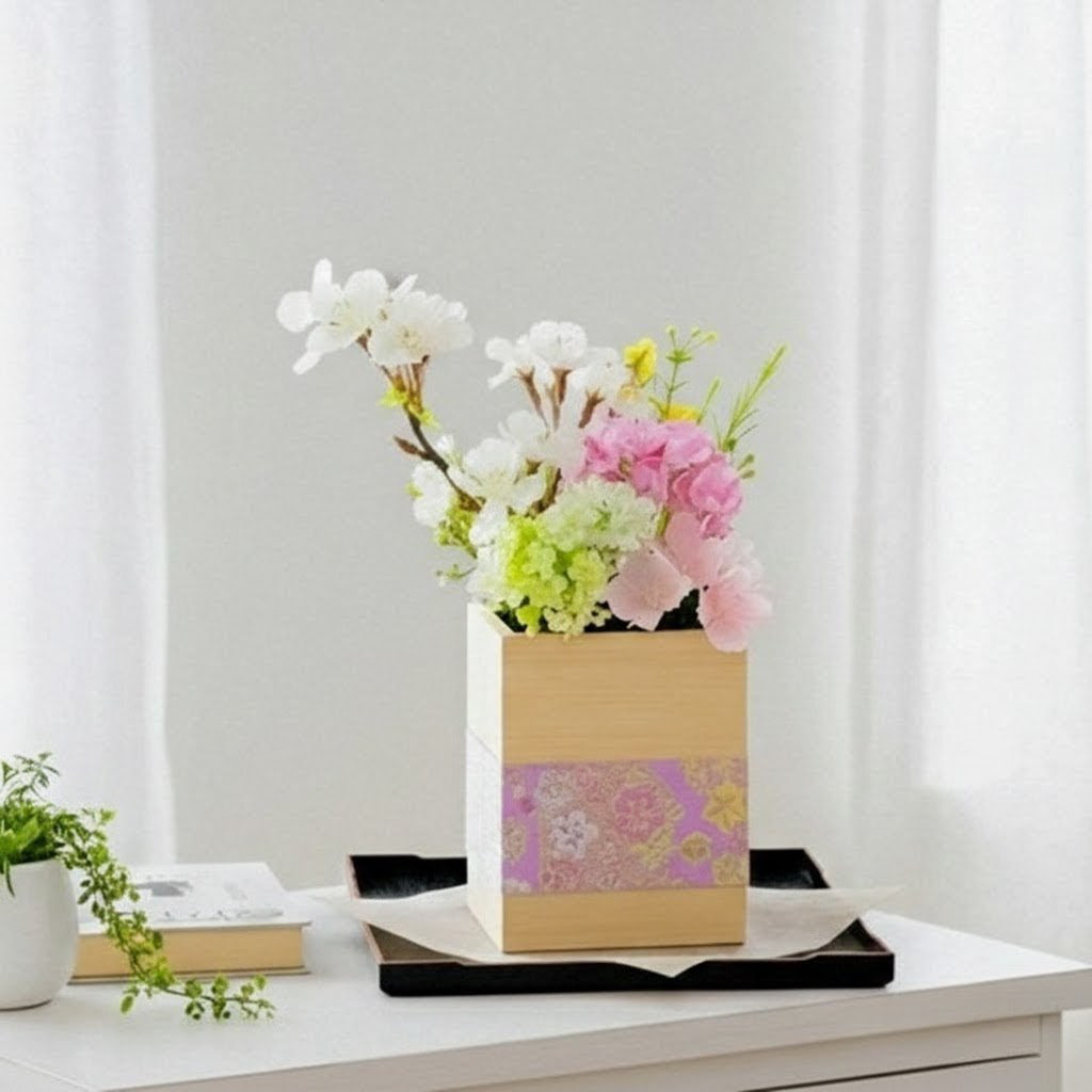 桜の和モダンフラワーアレンジ～やさしく華やぐ春の佇まい～