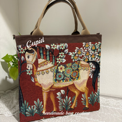 イタリア高級ツイード生地チェック柄を使ったカパッと開閉軽量2Way