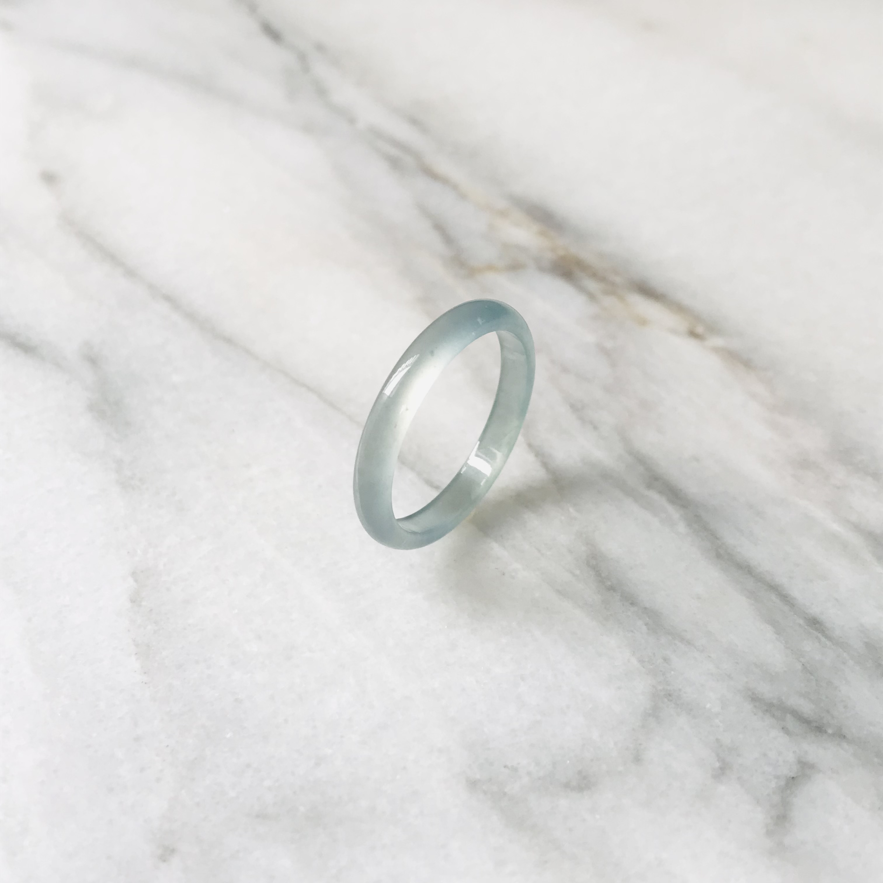 [R120-028］ ジェイド　JADE ヒスイ　本翡翠　くりぬき　リング　天然石　一点物　グアテマラ産　19号　指輪