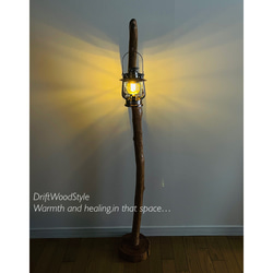 なだらかに曲線を描く古木風の大型サイズの流木スタンド ランタンやエアプラントを飾れる置物 北欧 照明 N10 8枚目の画像