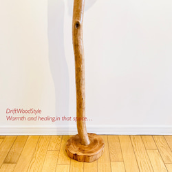 なだらかに曲線を描く古木風の大型サイズの流木スタンド ランタンやエアプラントを飾れる置物 北欧 照明 N10 6枚目の画像