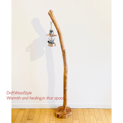 なだらかに曲線を描く古木風の大型サイズの流木スタンド ランタンやエアプラントを飾れる置物 北欧 照明 N10 12枚目の画像