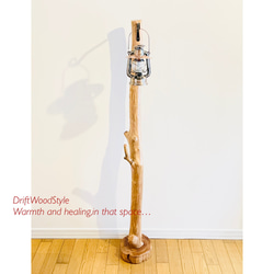 アイアンブラケットに吊るす大型サイズの流木スタンド ランタンやエアプラントを飾れる置物 看板 照明 N11 9枚目の画像