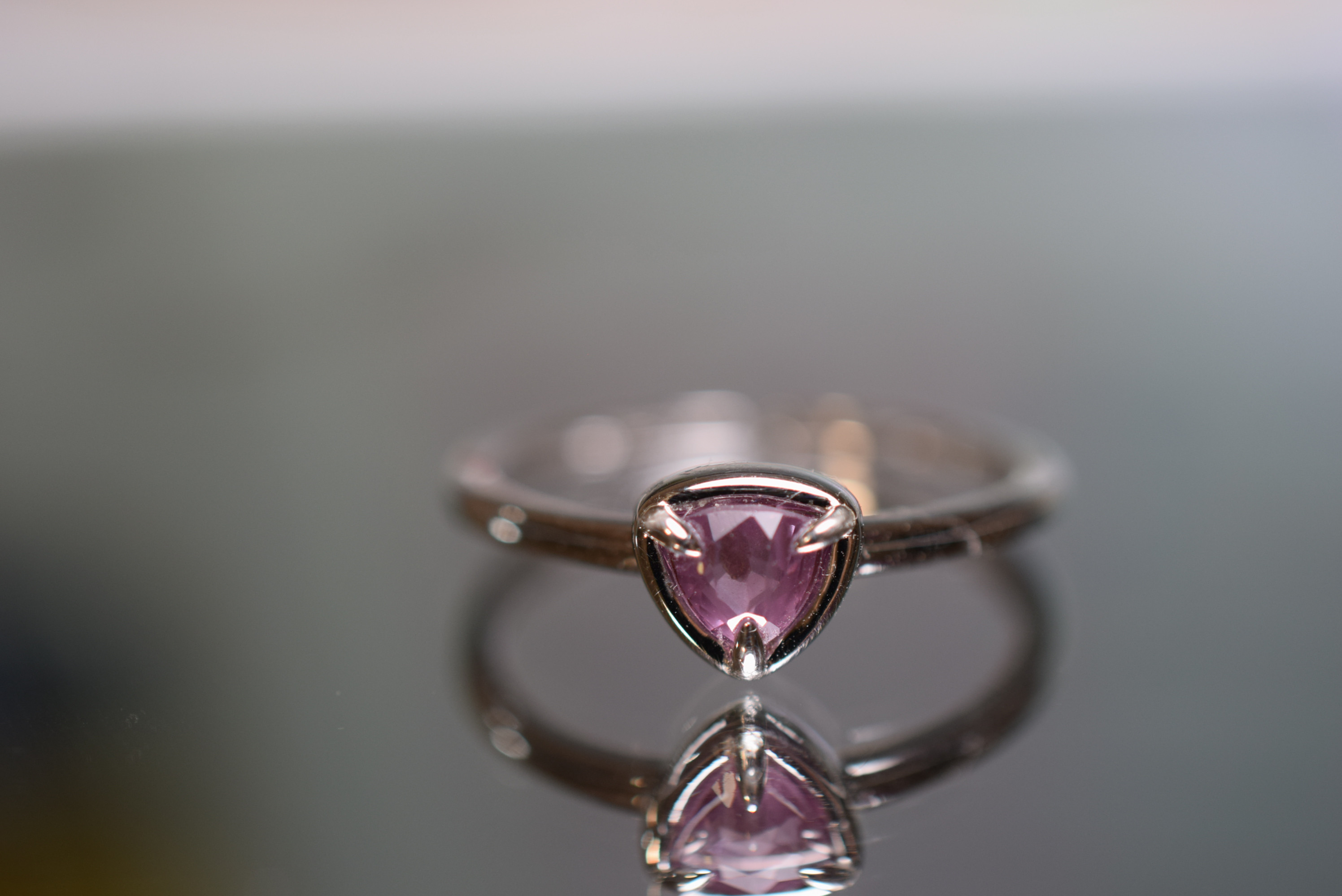 RG10-174 シルバー 非加熱 京藤色 スピネル リング ミャンマー産 フリーサイズ 指輪 金属アレルギー対応