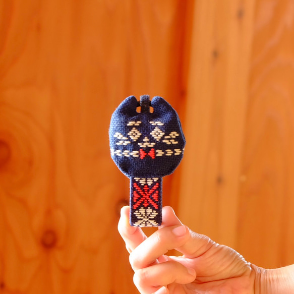 Kogin-zashi 貓咪包夾 [刺繡⌘刺繡] 帽夾⌘ 2026貓咪日⌘接受預訂⌘ 第3張的照片