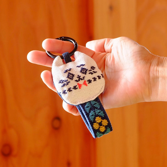 Kogin-zashi 貓咪包夾 [刺繡⌘刺繡] 帽夾⌘ 2026貓咪日⌘接受預訂⌘ 第6張的照片