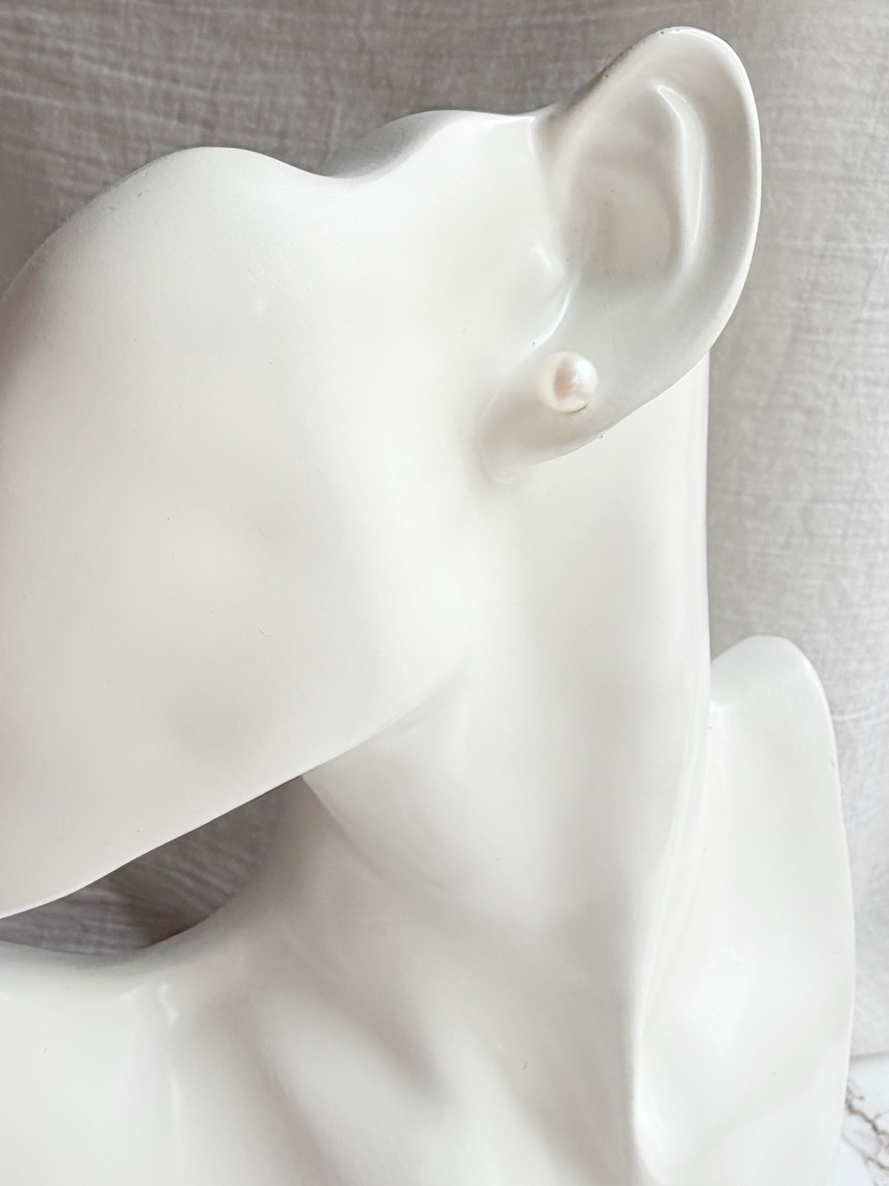 14KGF 淡水パール スタッドピアス 7mm