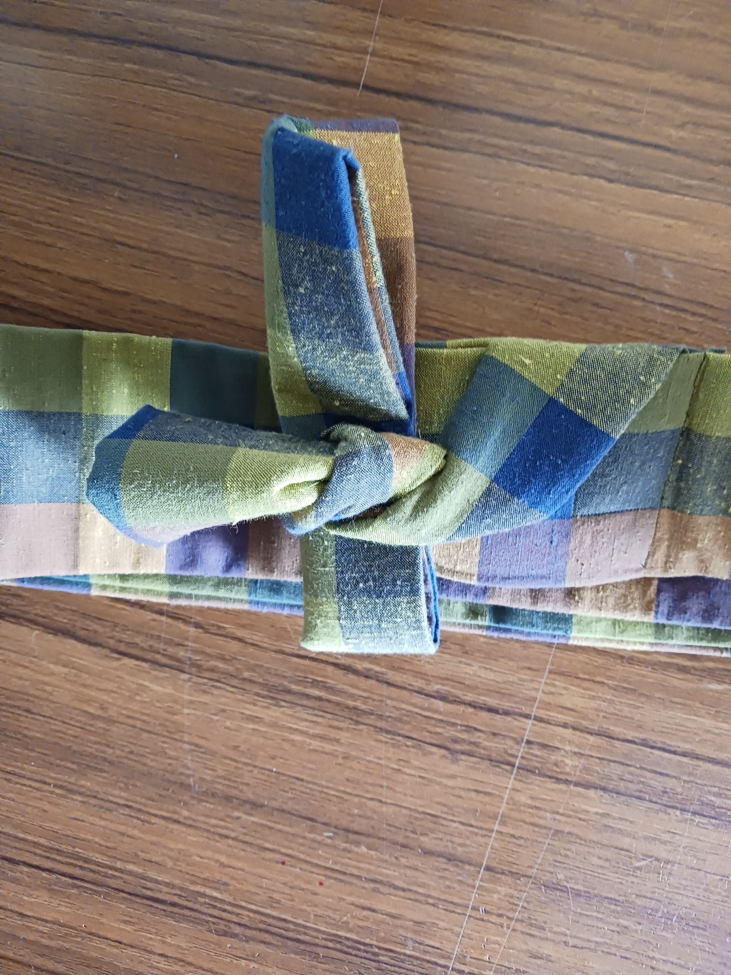 新商品　一力帯　一力結び　遠州綿紬　かえで 129