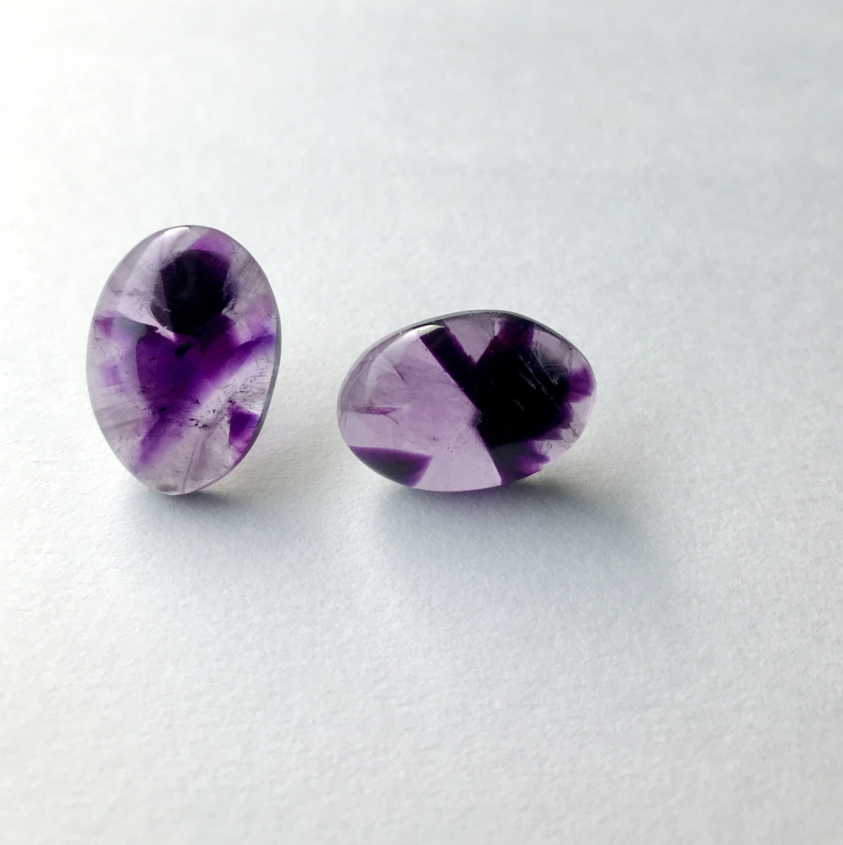 【一点物】トラピッチェアメジスト　ピアス