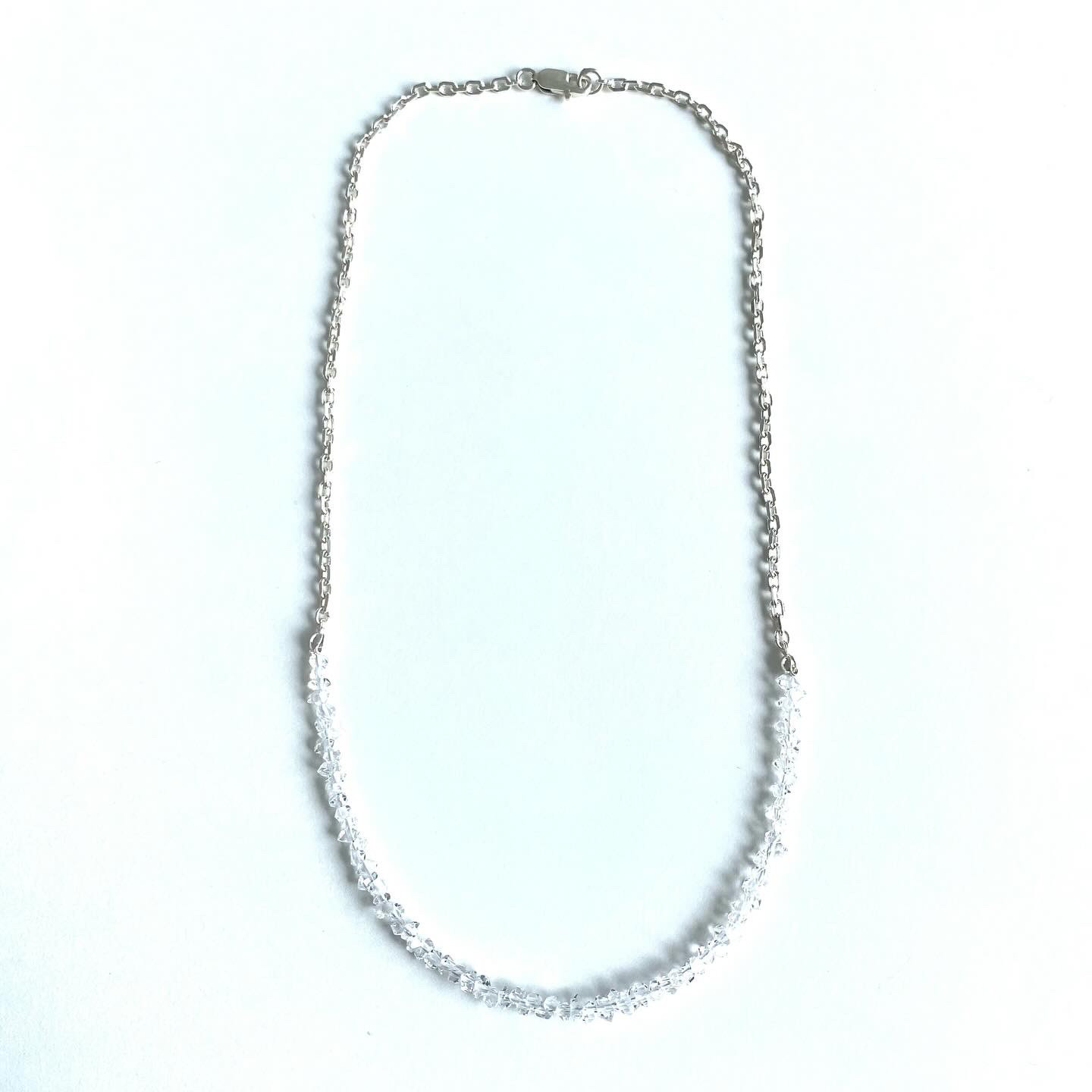 ハーキマーダイヤモンド チェーンネックレス SV925