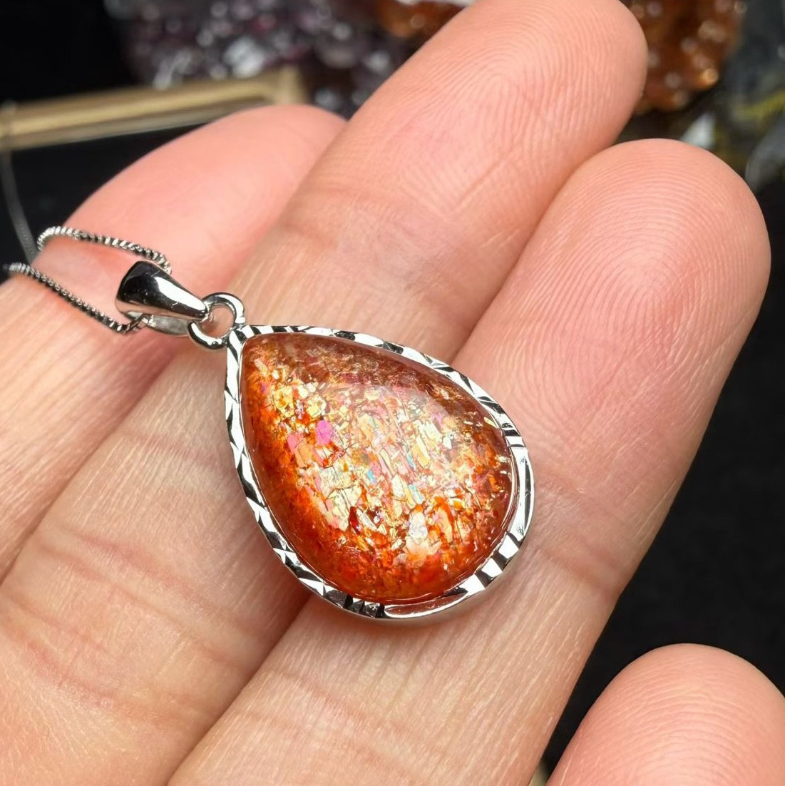 天然無処理　サンストーン ペンダント No 26