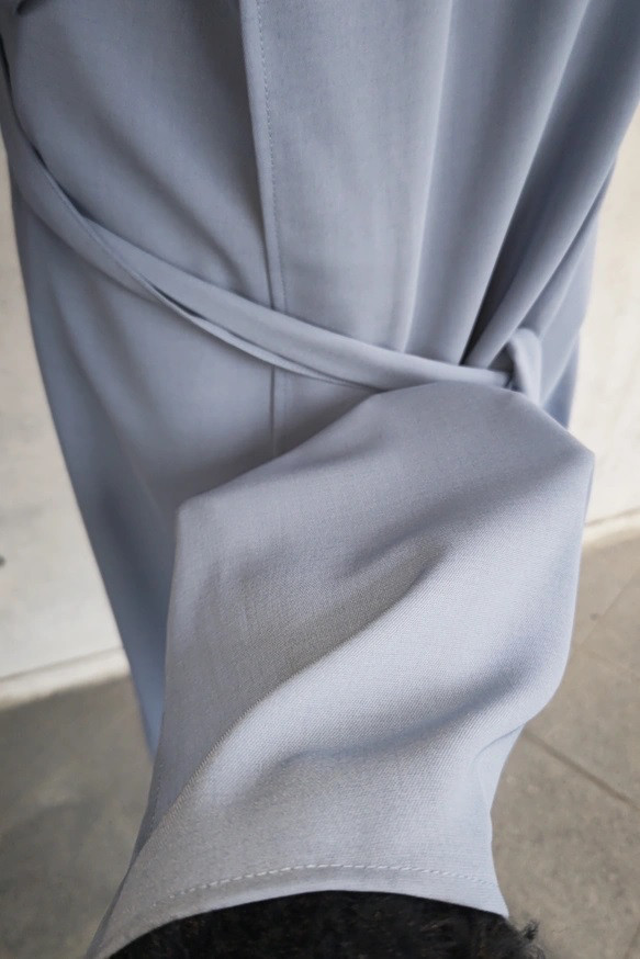 茶道お稽古に最適。羽織って着る「美シルエット」ロングエプロン【7L-10L/日本製】127100-39-3