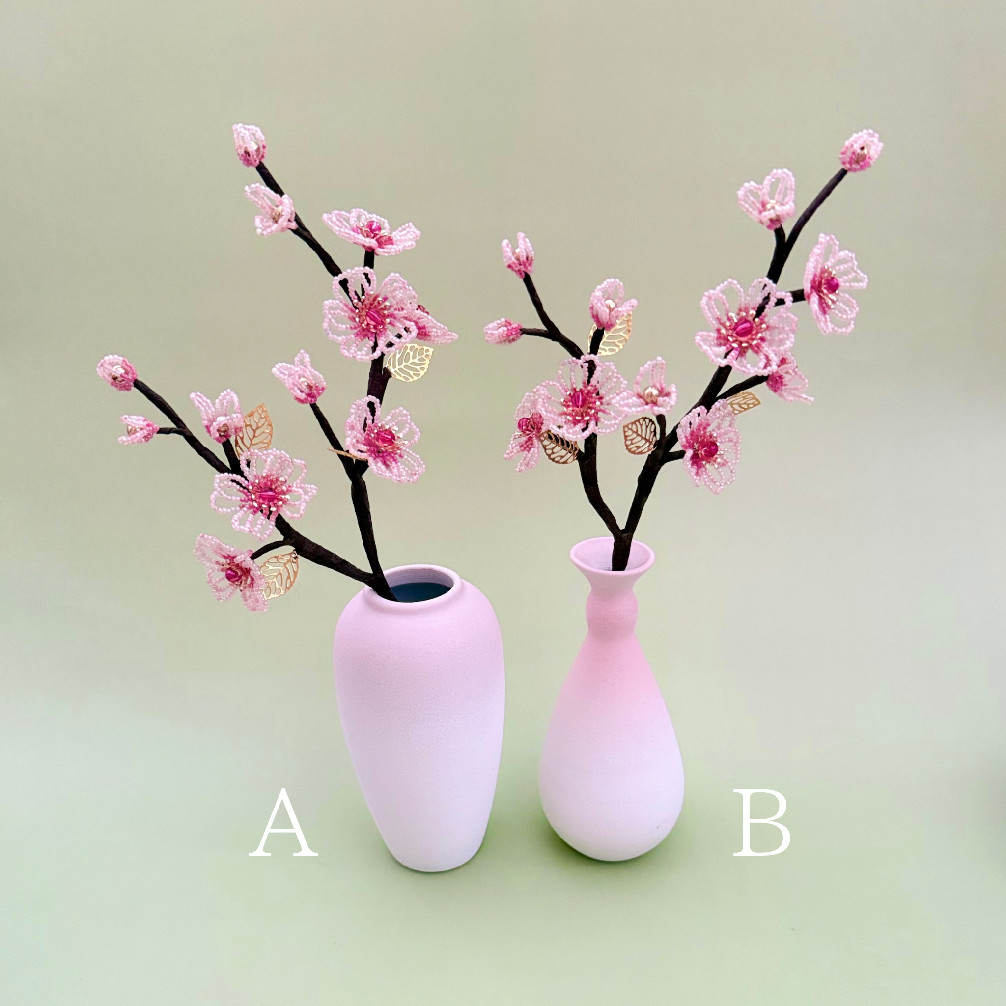 ビーズフラワー　桜（花瓶セット）