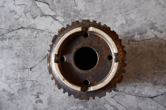 6.5号燻し金彩掛分け鉢419　塊根植物　多肉植物　アガベ　盆栽　植木鉢　作家鉢　鉢台　沖縄 7枚目の画像