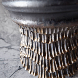 6.5号燻し金彩掛分け鉢419　塊根植物　多肉植物　アガベ　盆栽　植木鉢　作家鉢　鉢台　沖縄 2枚目の画像