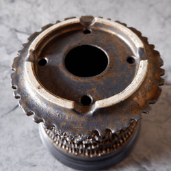 6.5号燻し金彩掛分け鉢419　塊根植物　多肉植物　アガベ　盆栽　植木鉢　作家鉢　鉢台　沖縄 6枚目の画像