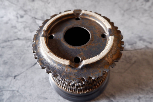 6.5号燻し金彩掛分け鉢419　塊根植物　多肉植物　アガベ　盆栽　植木鉢　作家鉢　鉢台　沖縄 6枚目の画像