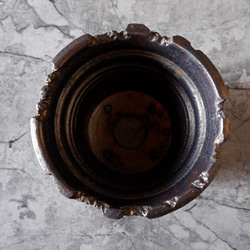 6号燻し金彩鉢420　塊根植物　多肉植物　アガベ　盆栽　植木鉢　作家鉢　鉢台　沖縄 5枚目の画像