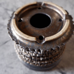 6.5号燻し金彩鉢421　塊根植物　多肉植物　アガベ　盆栽　植木鉢　作家鉢　鉢台　沖縄 6枚目の画像