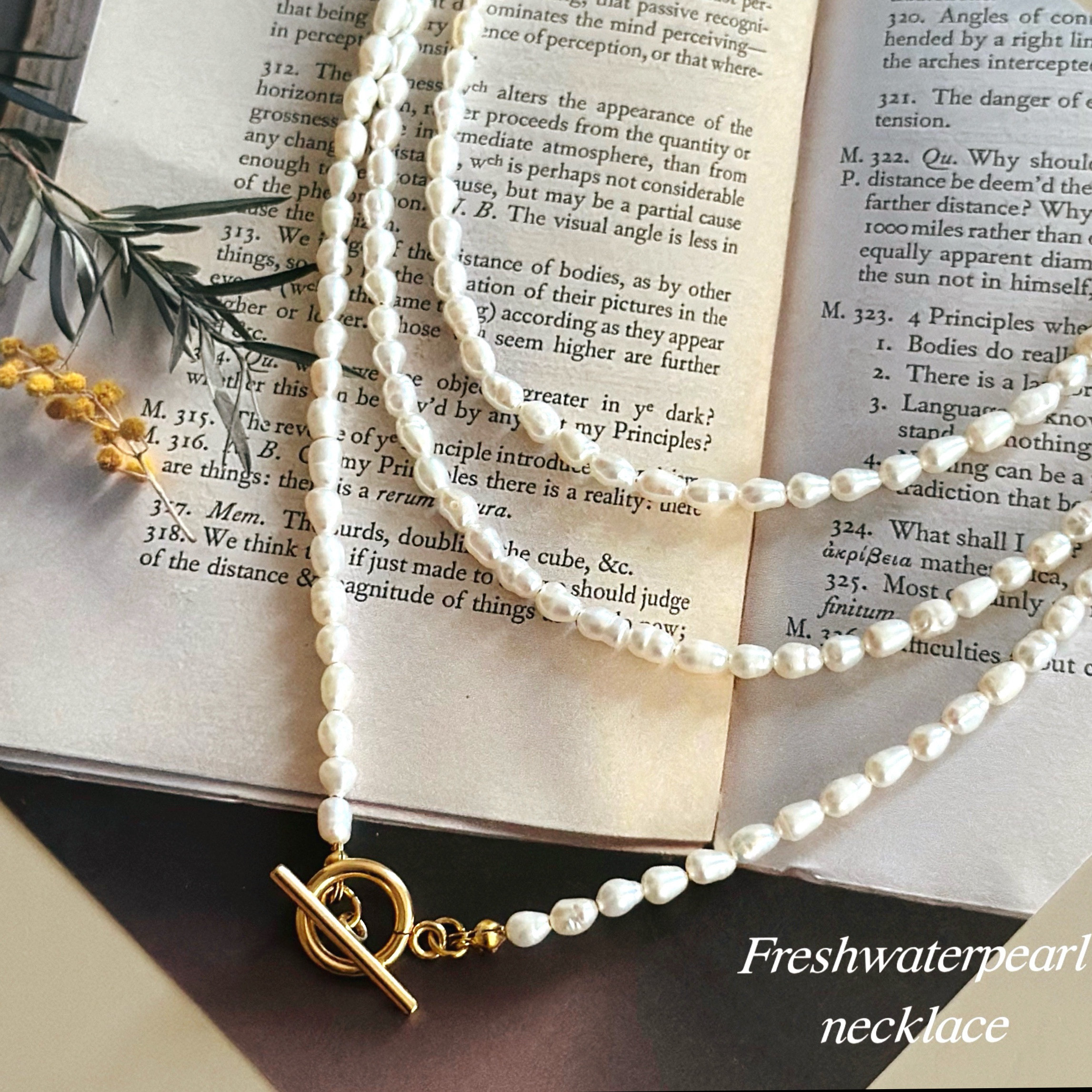 【アレンジ自在♪】ロング 120cm 極小 バロックがかった ライス型 ホワイト 淡水パール マンテル ロングネックレス