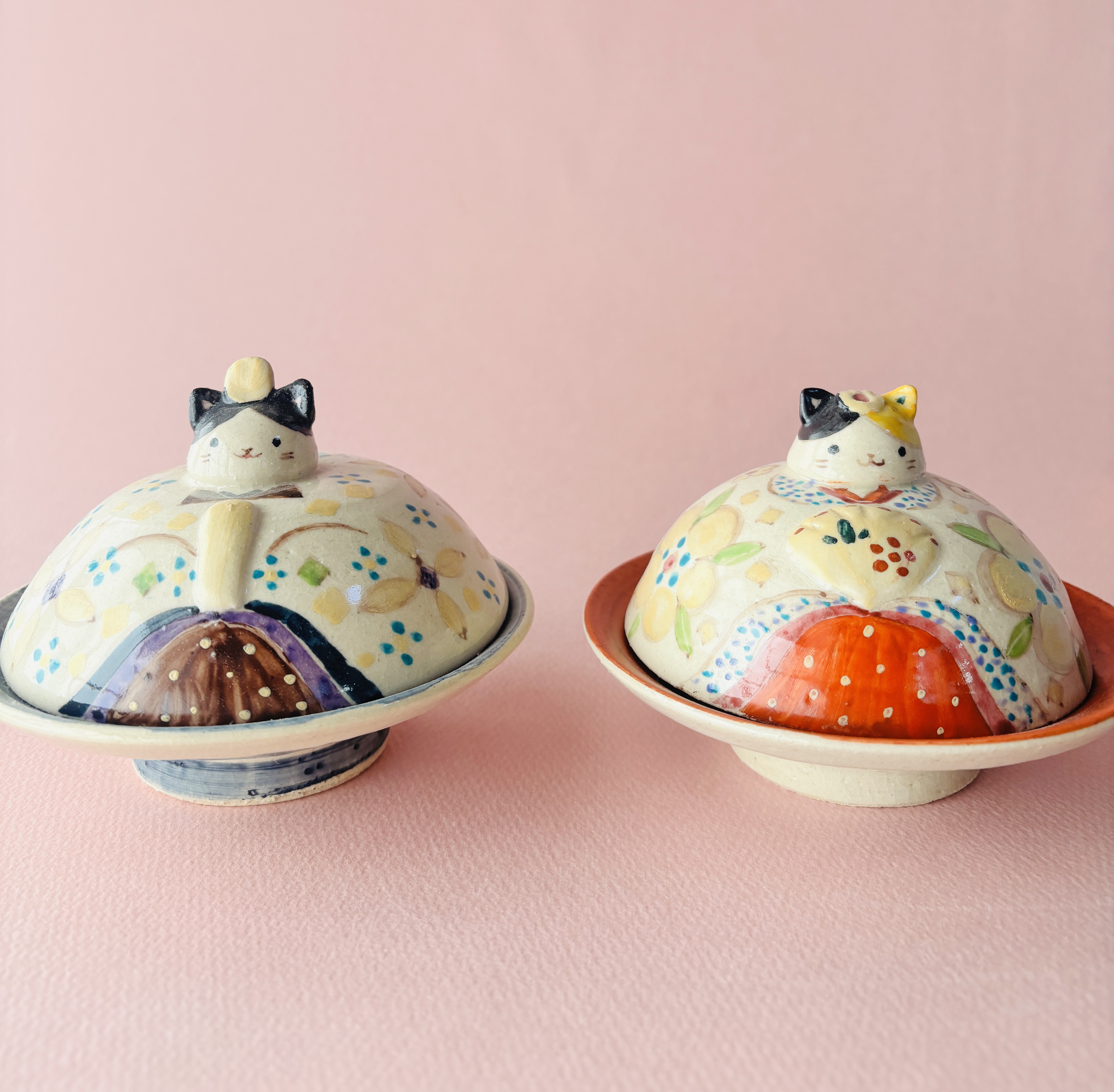 猫のおひな様　ふたもの