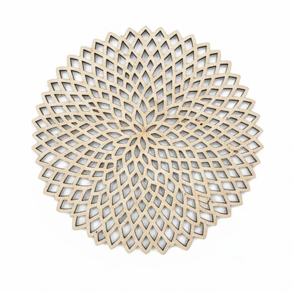 【対馬の杉】食卓に花咲く 木製プレイスマット（ランチョンマット・折敷）｜無塗装・受注生産