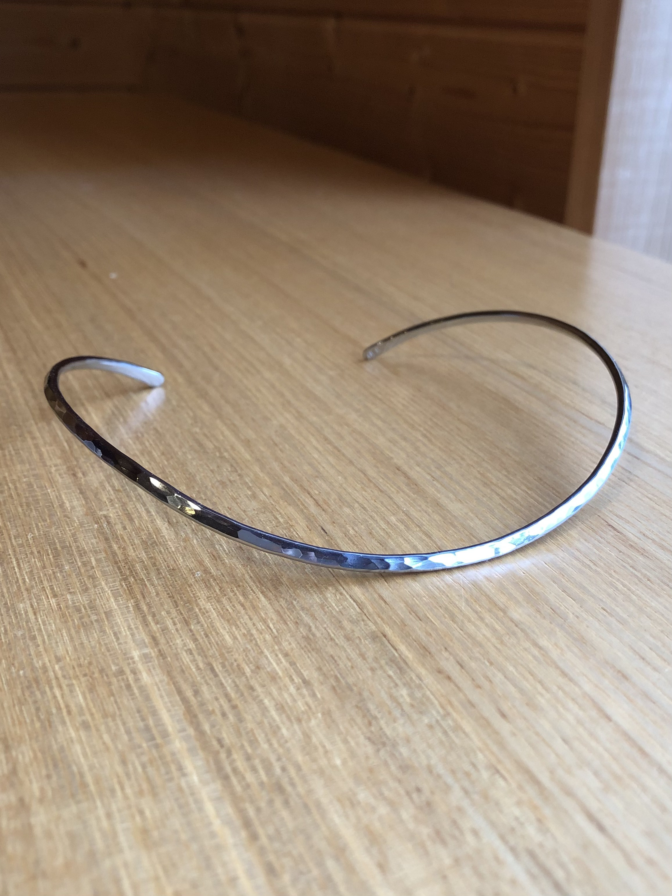 titanium neck cuff silver rock 3φ 純チタン製ネックカフ ラウンドタイプ