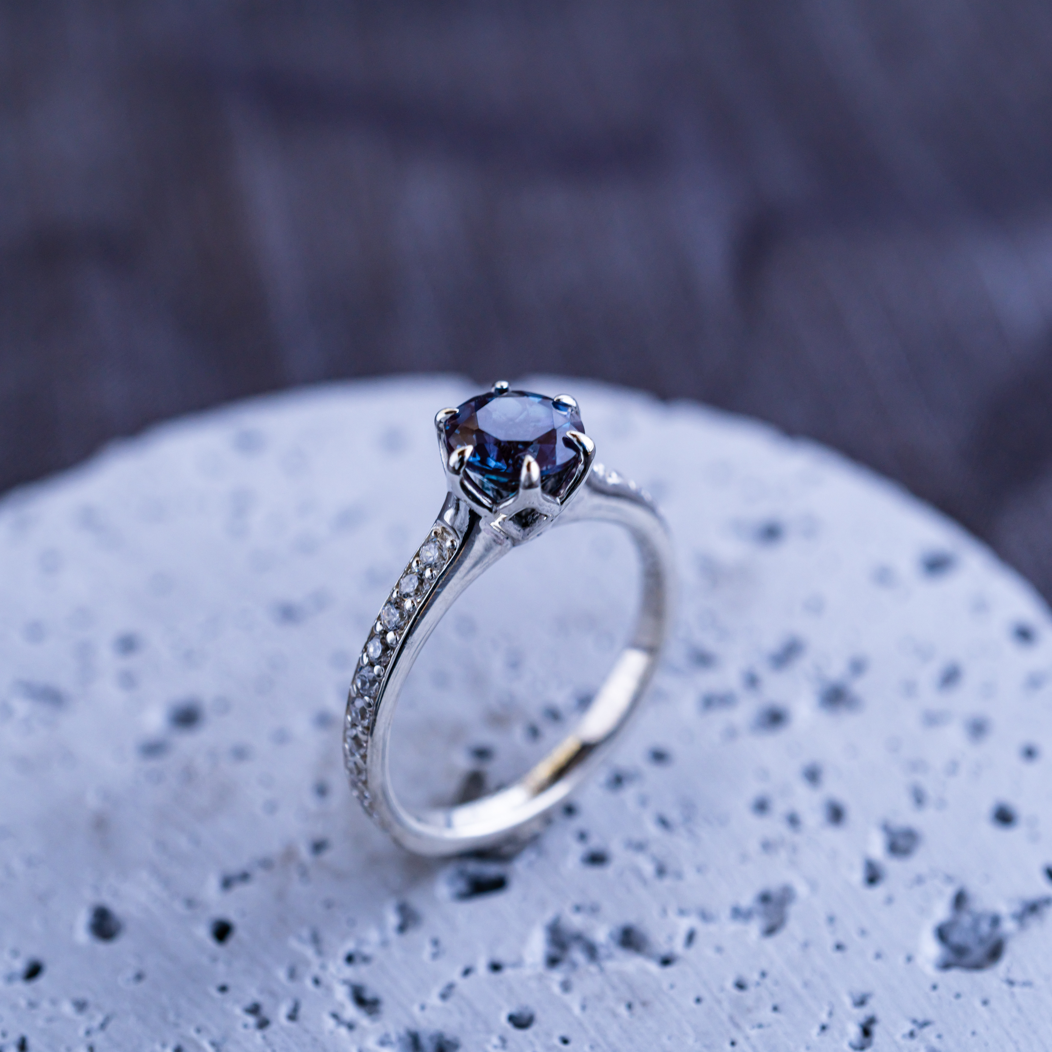 【匿名配送】アレキサンドライト　ジルコニア　SV925リング　選べるカラー　刻印可能　送料無料【受注生産】S-099