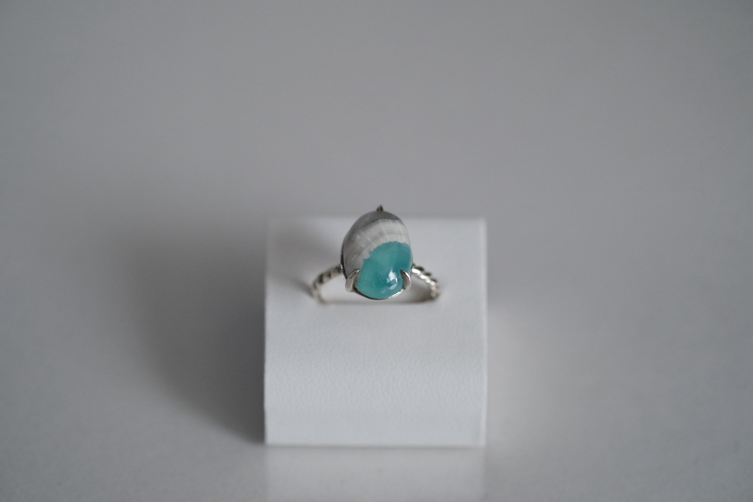 天然石スミソナイトのsv925リング