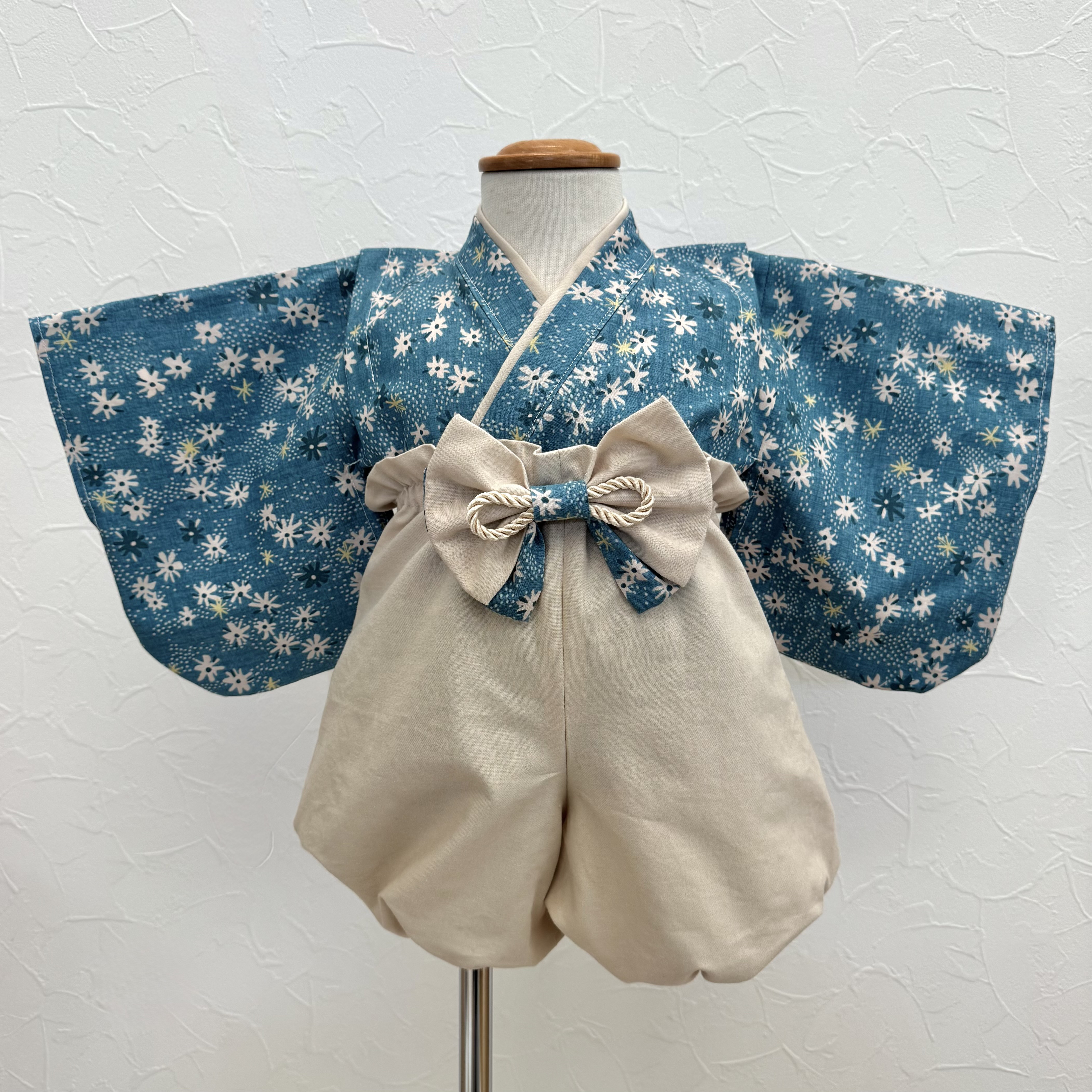 ベビー袴（60-70）｜綿100％｜スナップ仕様｜お食い初め・初節句