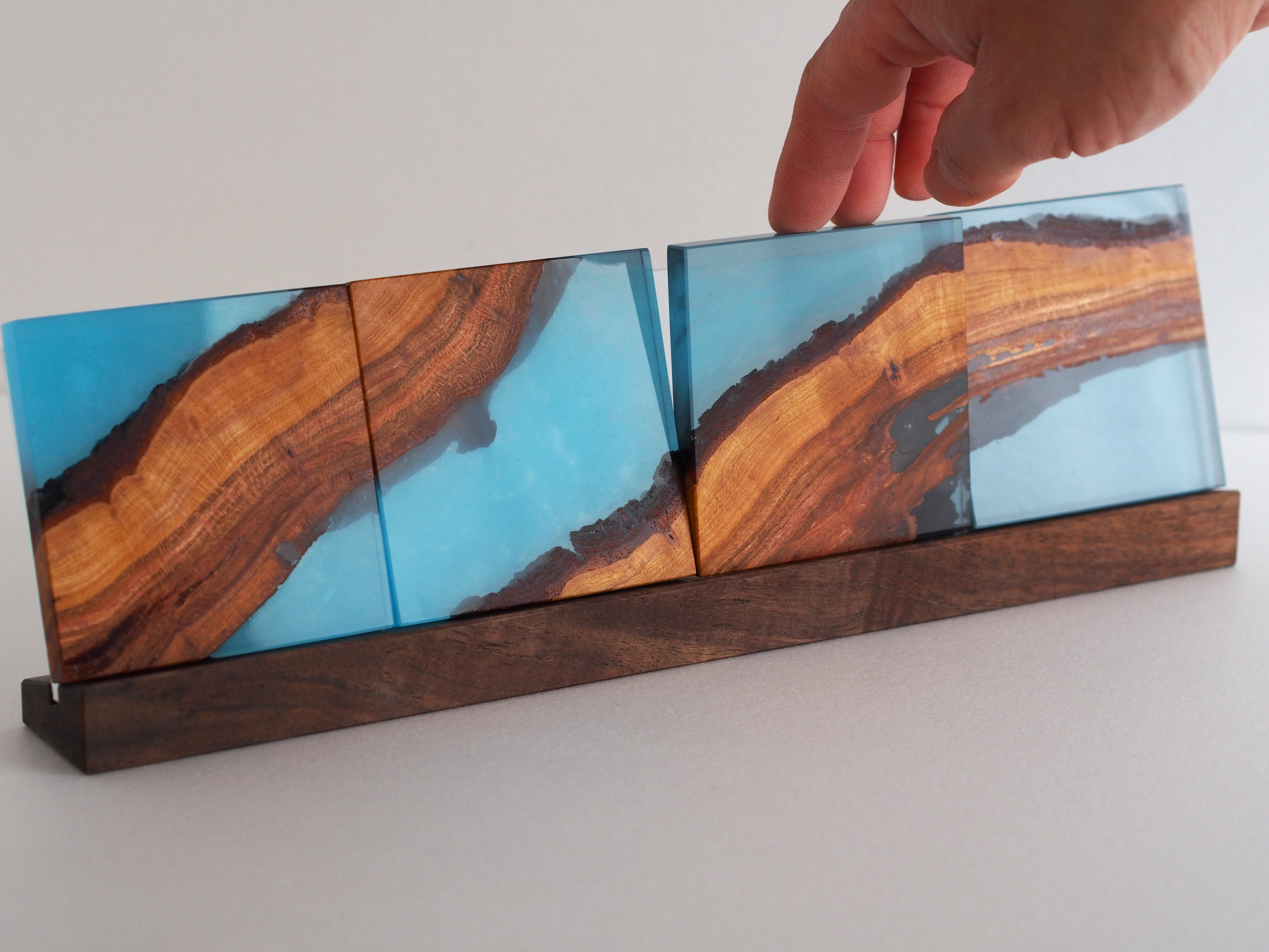 梅の木レジンアートコースター②