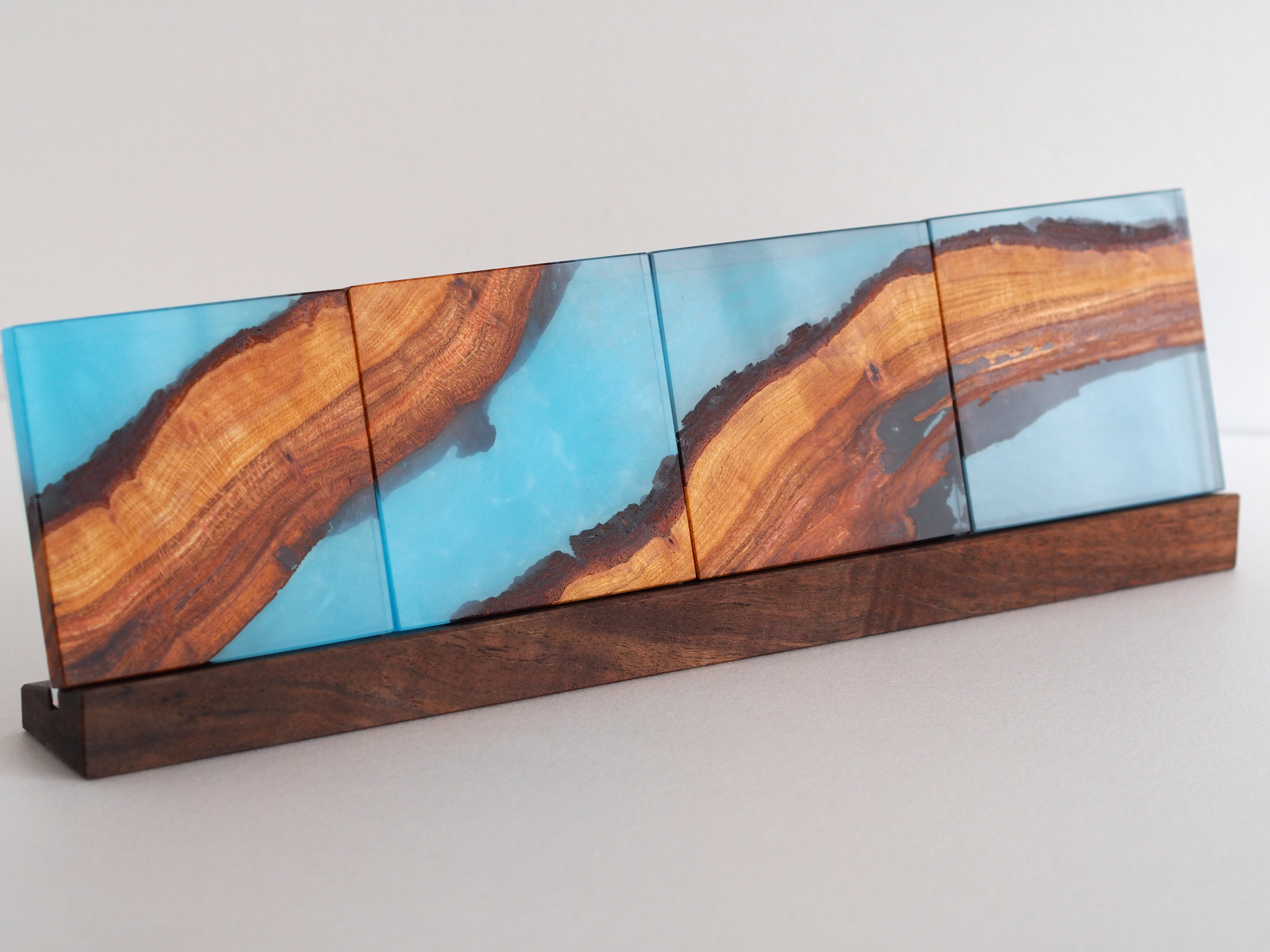 梅の木レジンアートコースター②