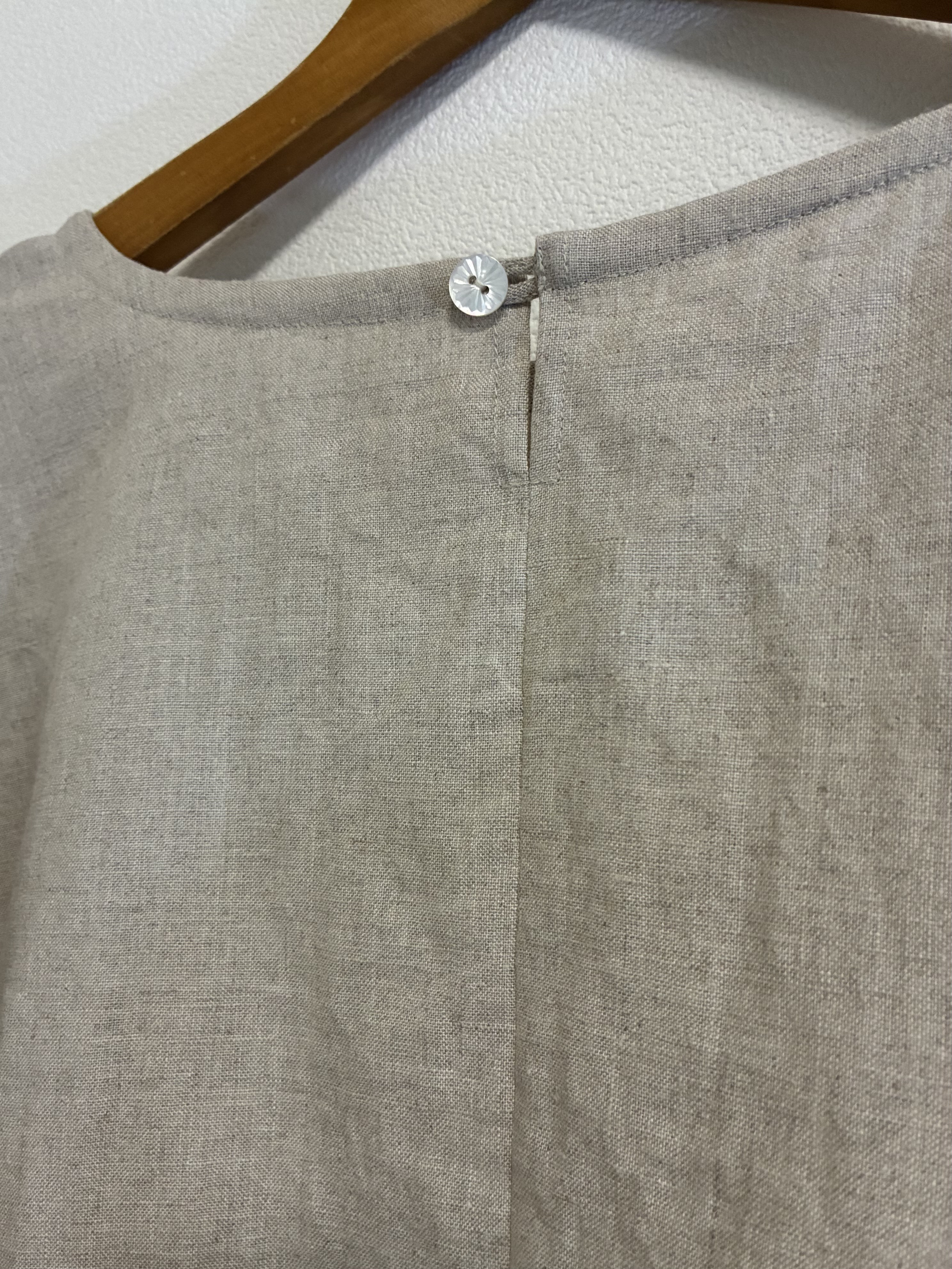 生成りリネン・刺繍コットン＊プルオーバー