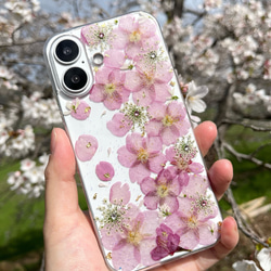 桜の押し花スマホケース2026 ほぼ全機種対応/iphone/GALAXY/AQUOS