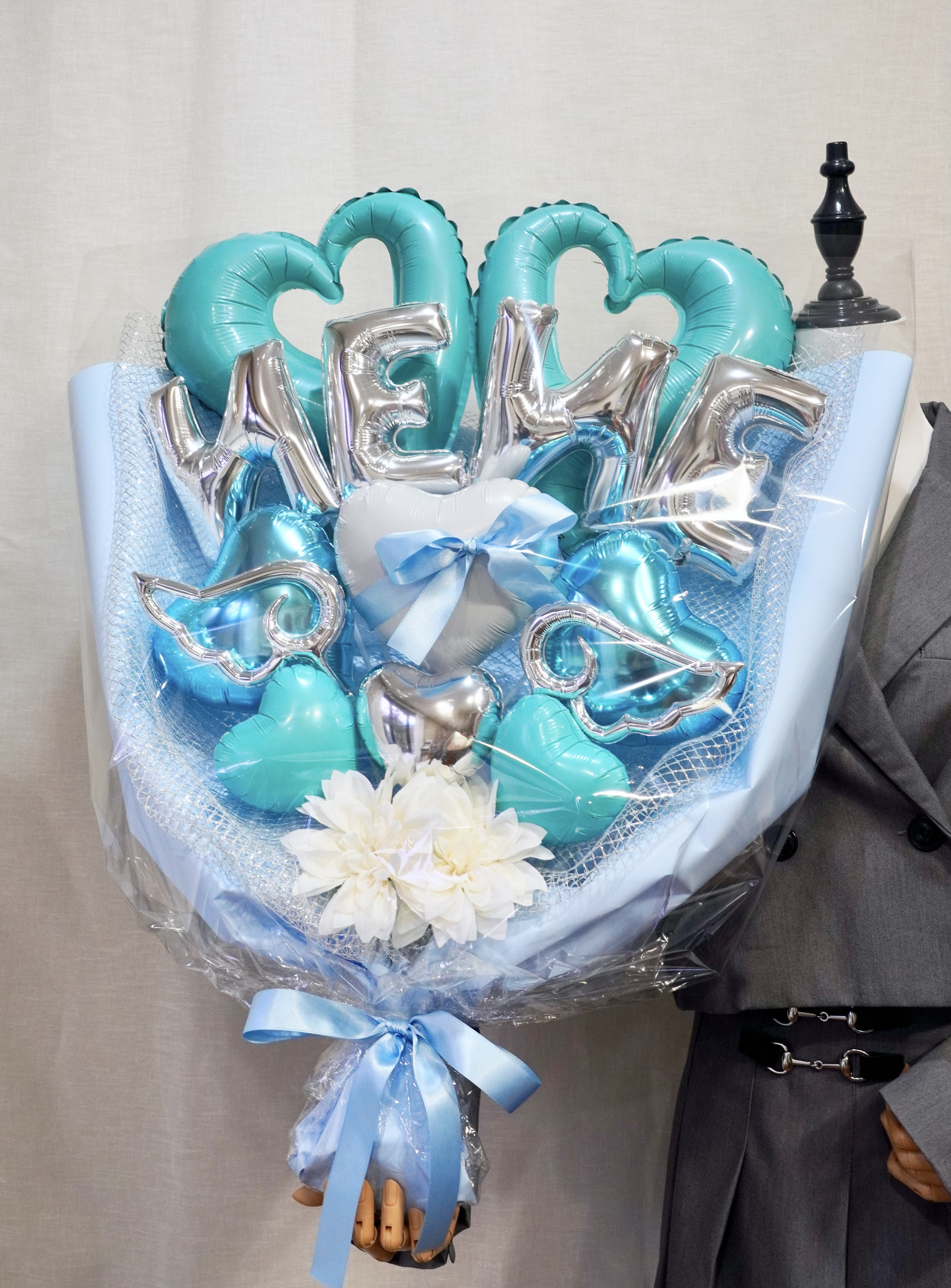 ※ご購入前に文字をご連絡下さい⭐︎Nameバルーン（水色）BIGサイズ！卒業　推し活