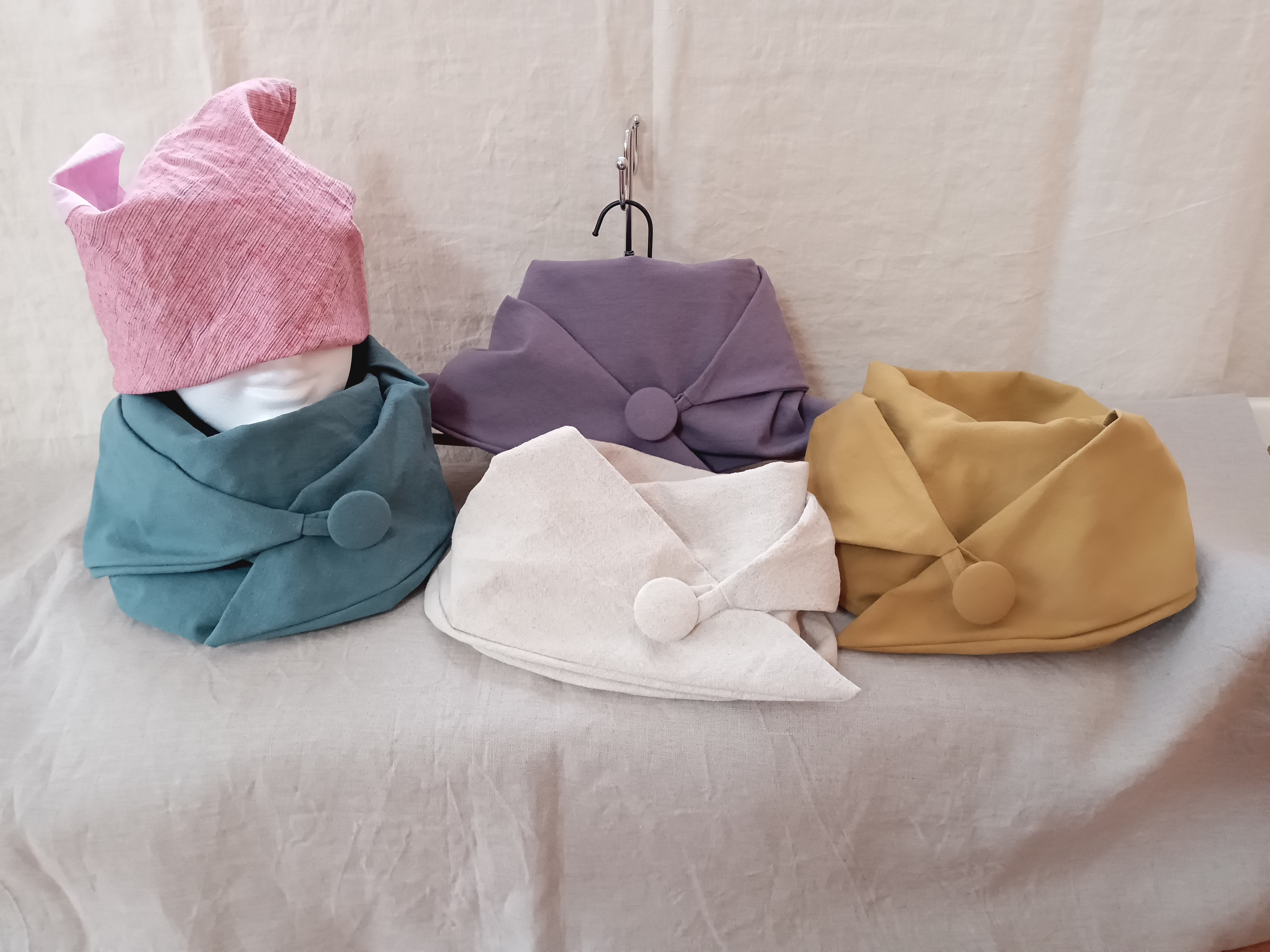 首周りととのえ〈温め〉スカーフ　真菰入　白