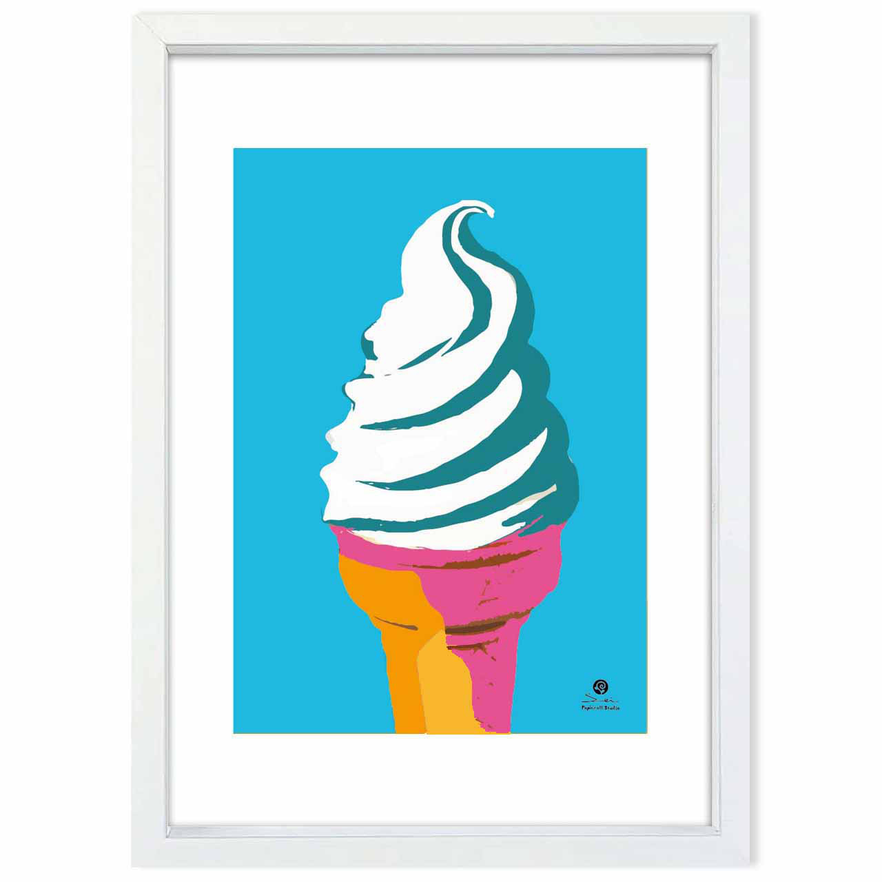 ポップアイス　ソフトクリーム　送料無料　お気に入り12000件突破　アートポスター　アート/sei検索新着順　3868