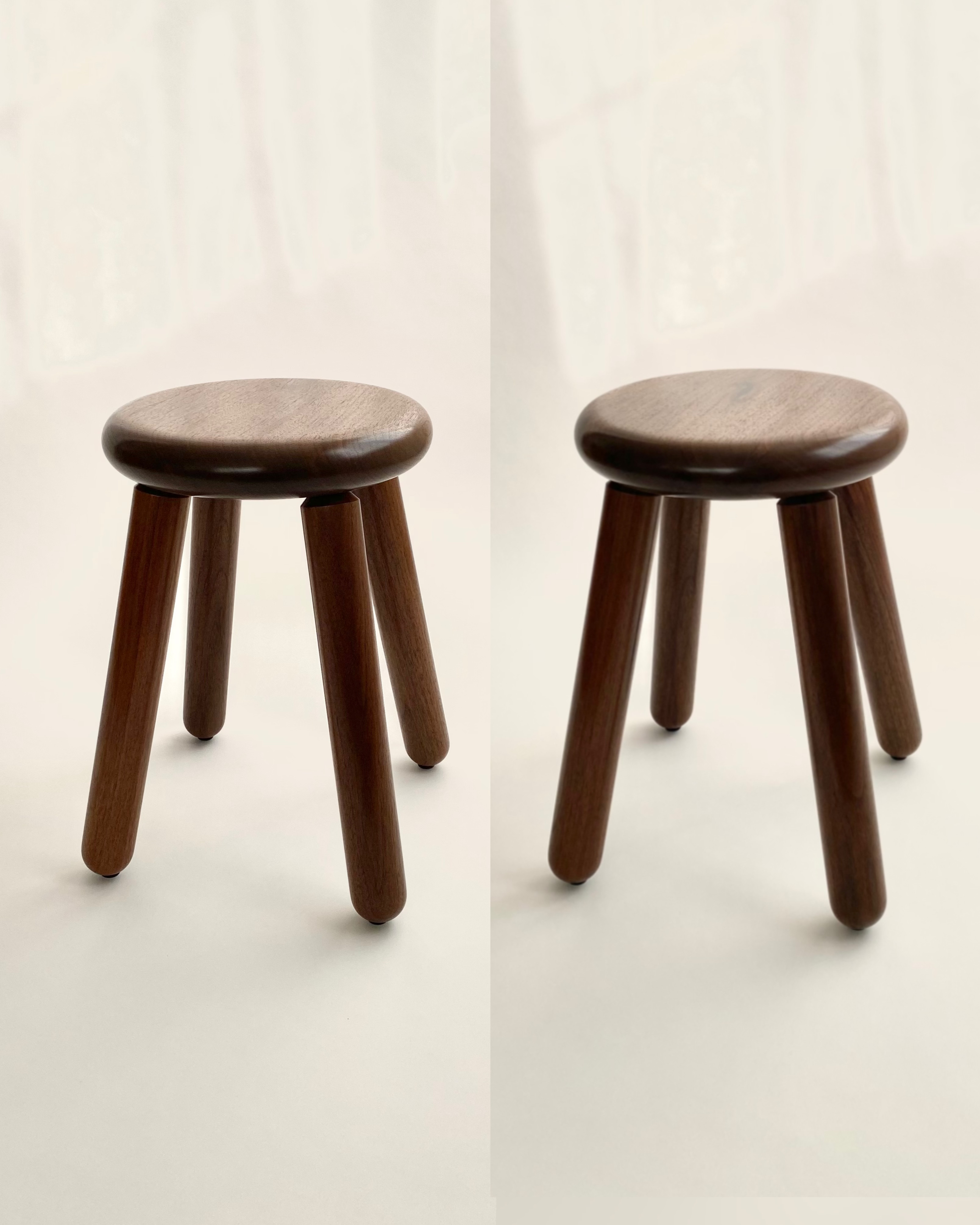 スツール (ブラックウォールナット)(2台セット)