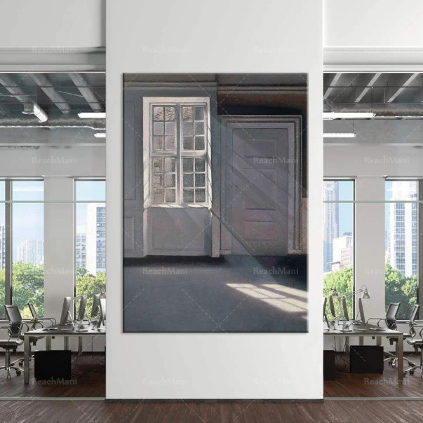 ミッドセンチュリー レトロ ビンテージ モダン カフェ キャンバスアートポスター 50×70cm イラスト インテリア