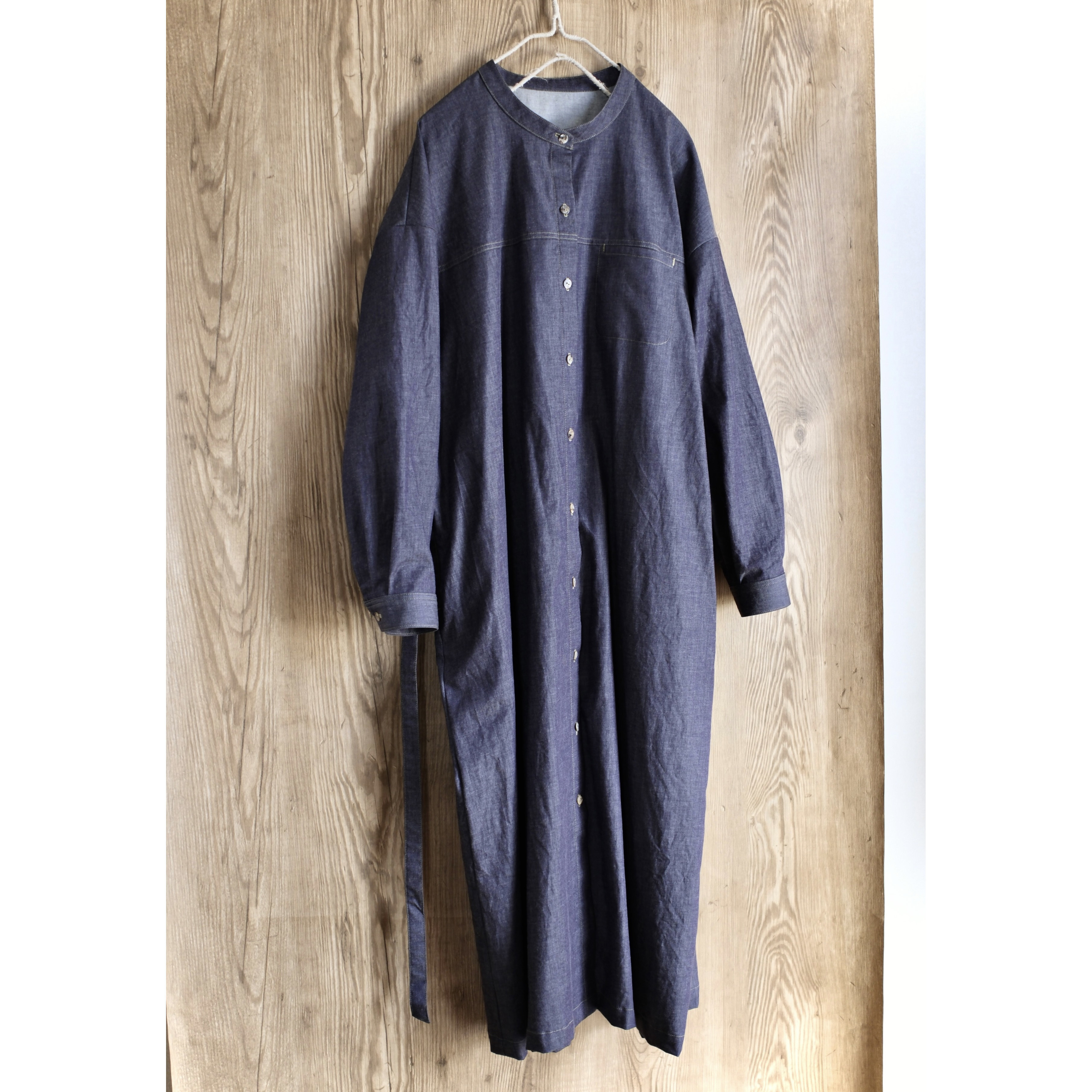 定形外郵便のみ送料無料＊デニムのシャツワンピース