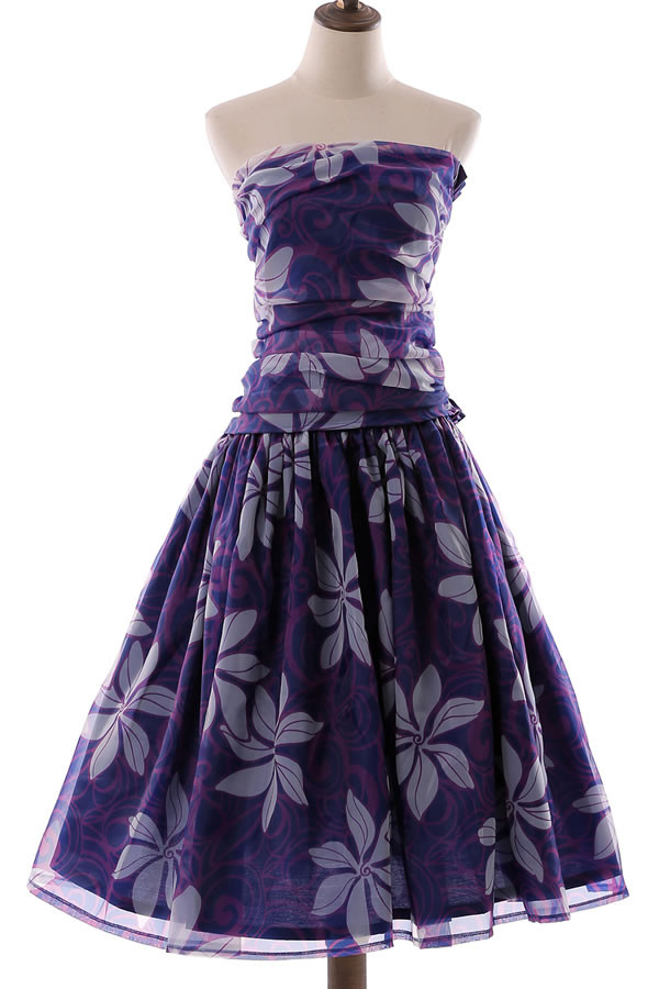 受注生産　オーダーメイド　パウスカート　チューブトップ　プリントオーガンジー nws00026