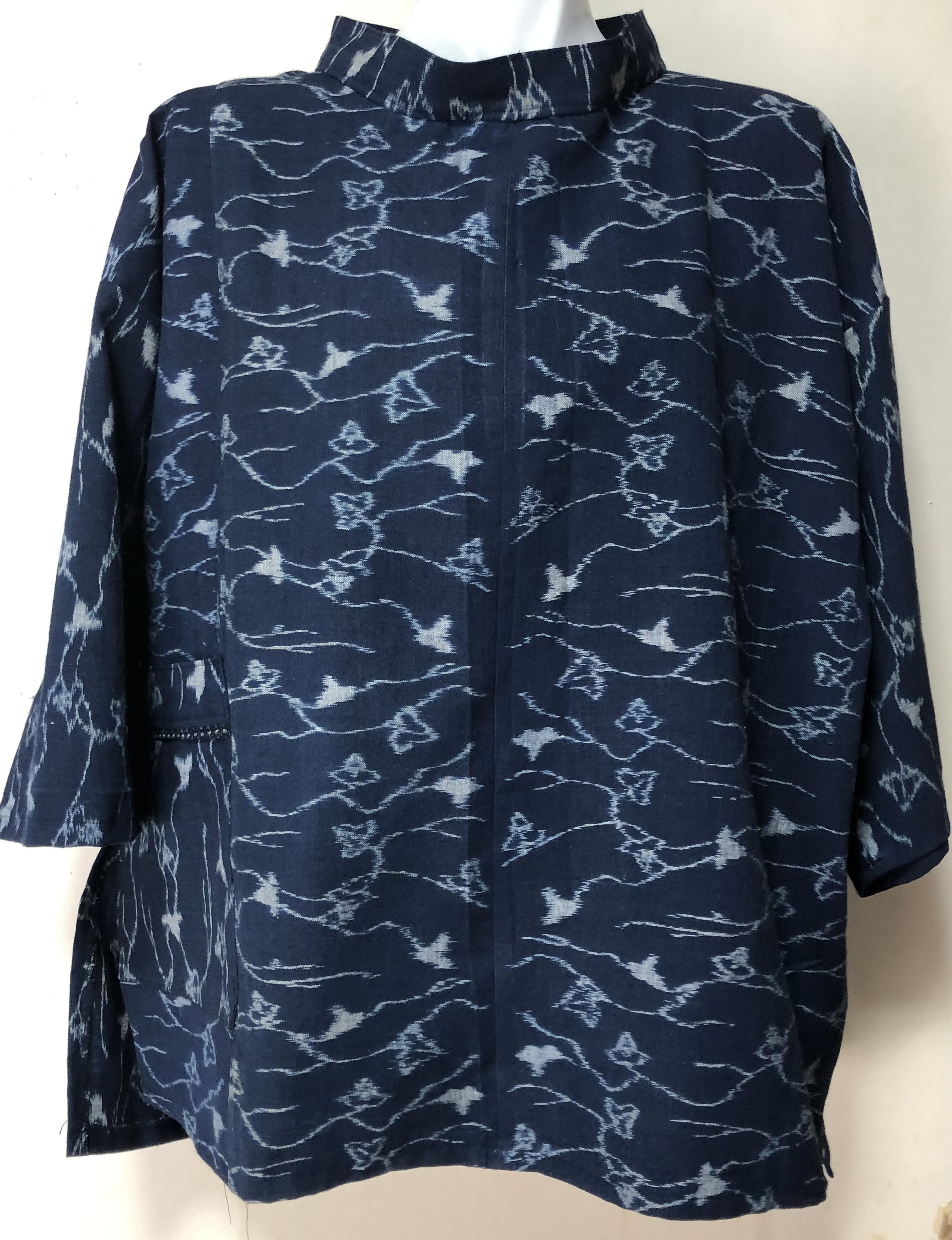 ８６２４　綿地の着物で作ったプルオーバー