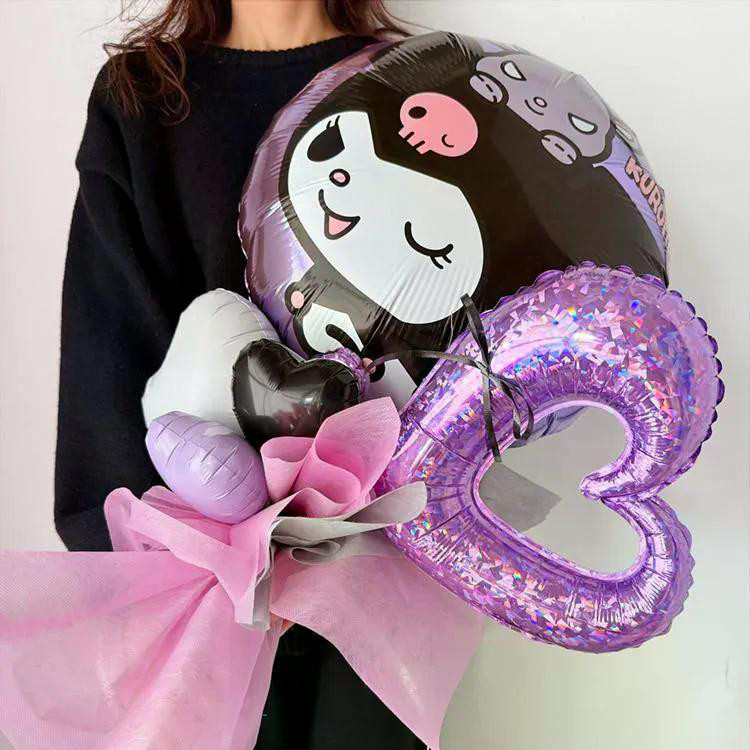 卒業バルーン◆ブーケ型◆クロミ バルーン ブーケ H50cm★サンリオ 卒業式ギフト◆名入れ