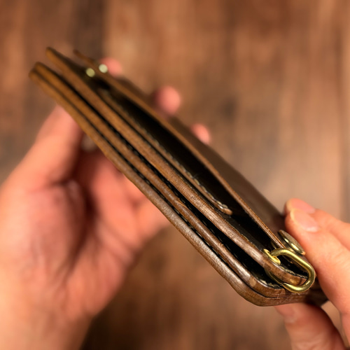 ホースバット・茶芯ブラック・ロングトラッカーウォレット