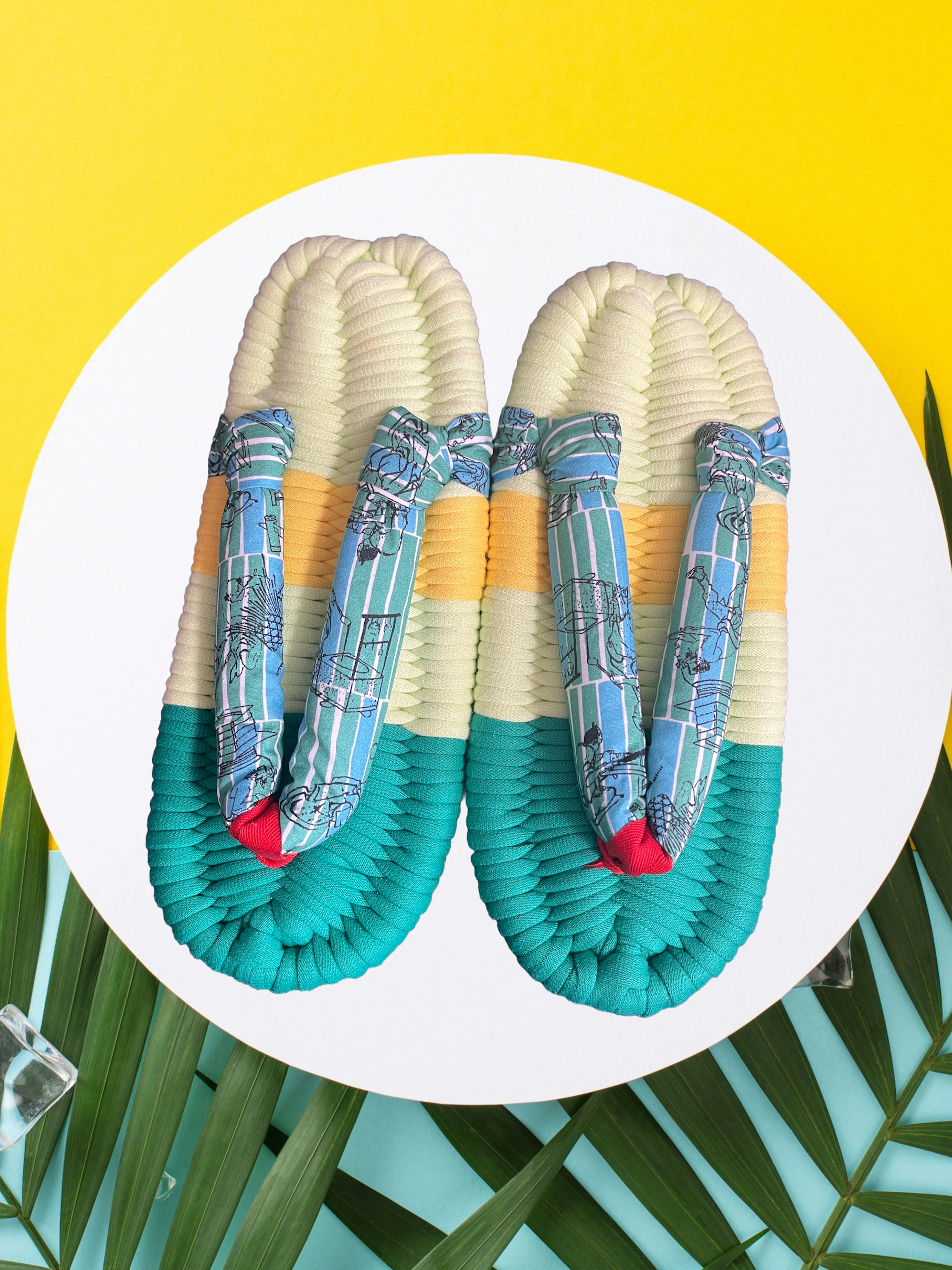 【アート作品】布ぞうり - 凪（Nagi）- teitetsu zori slipper