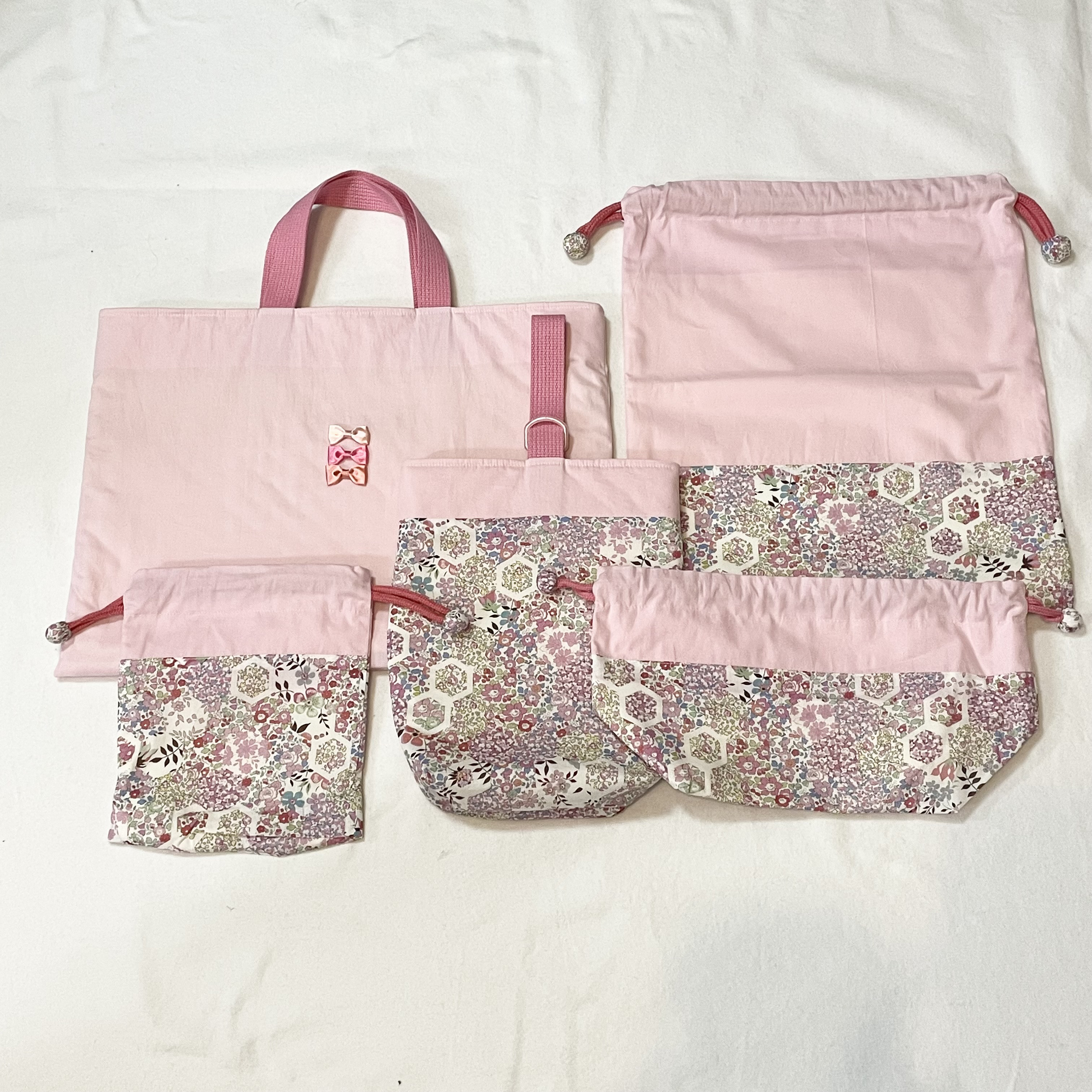 【SALE】リバティ生地＊入園入学セット（パッチワークストーリーズ）（12000円）